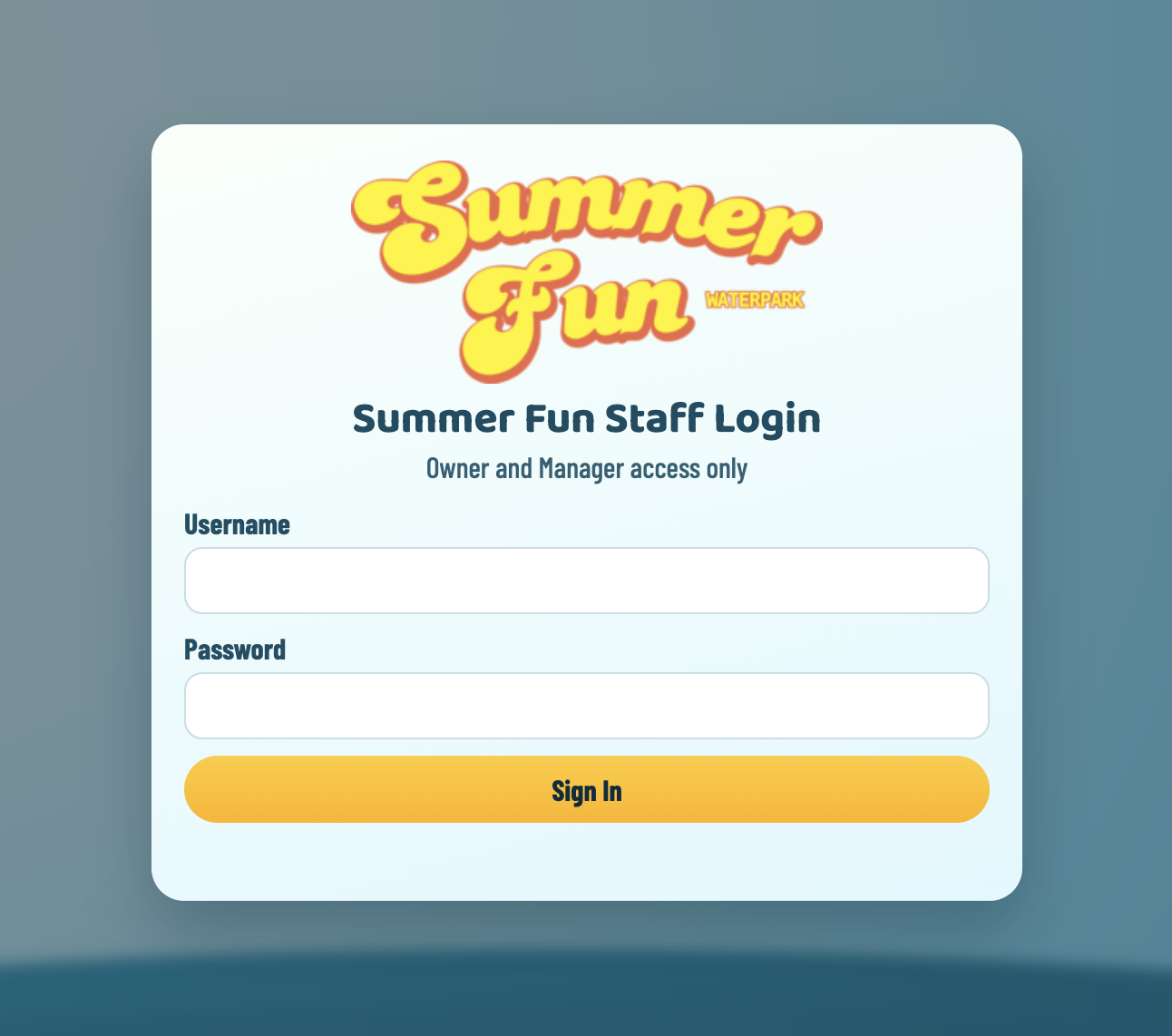Summer Fun Water Park | Season Pass Dashboard